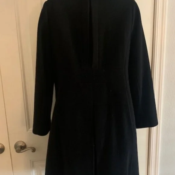 ❗Talbots Black Fur Collar Pea Coat Size 6❗ - Picture 3 of 7